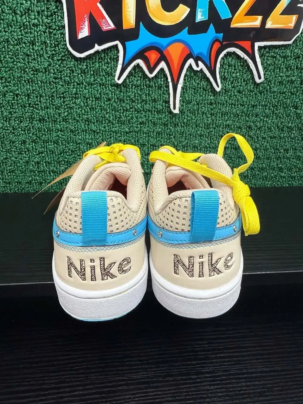 Nike Court Borough Low Recraft GS Sandrift/Baltic Blue Youth Size 6/7.5W